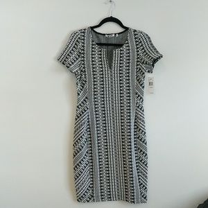 NWT Sophisticated black and white dress
